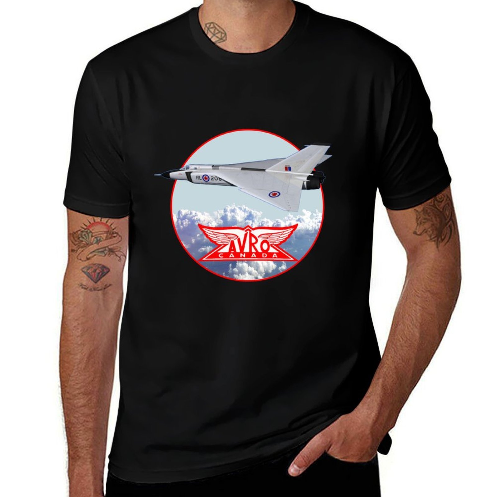 Street Fashion Canada - เสื้อยืด Avro Arrow Avro Canada แฟชั่นสตรีท