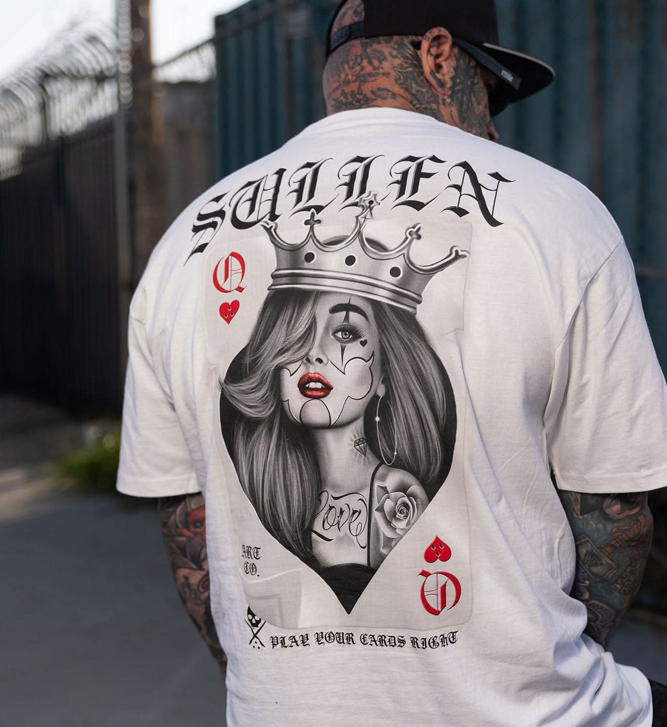Queen Street Fashion - ควีนออฟเลิฟ สแตนดาร์ด แทททู อาร์ต สตรีทแฟชั่น เสื้อยืดลำลอง