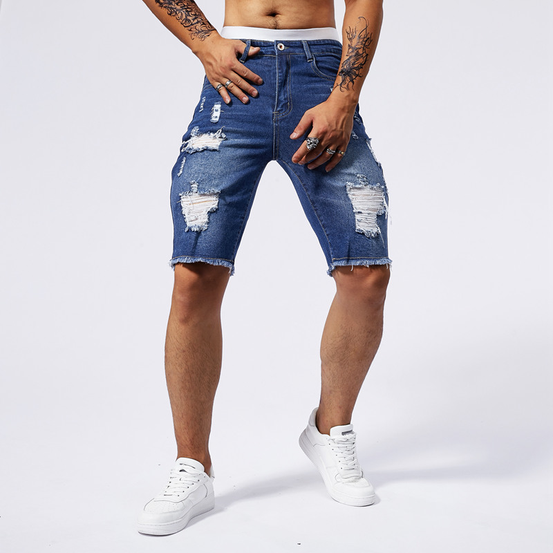 2025 ฤดูร้อนใหม่ผู้ชาย Ripped  - Street Fashion Men 2025 บทวิจารณ์และราคา
