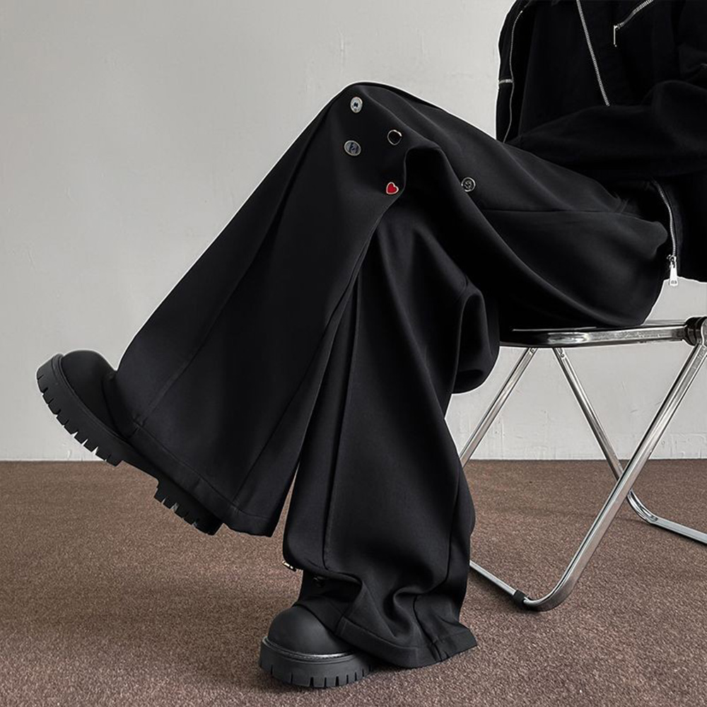 กางเกงบุรุษปุ่มตกแต่งกางเกงสบา - Street Fashion Men 2025 บทวิจารณ์และราคา