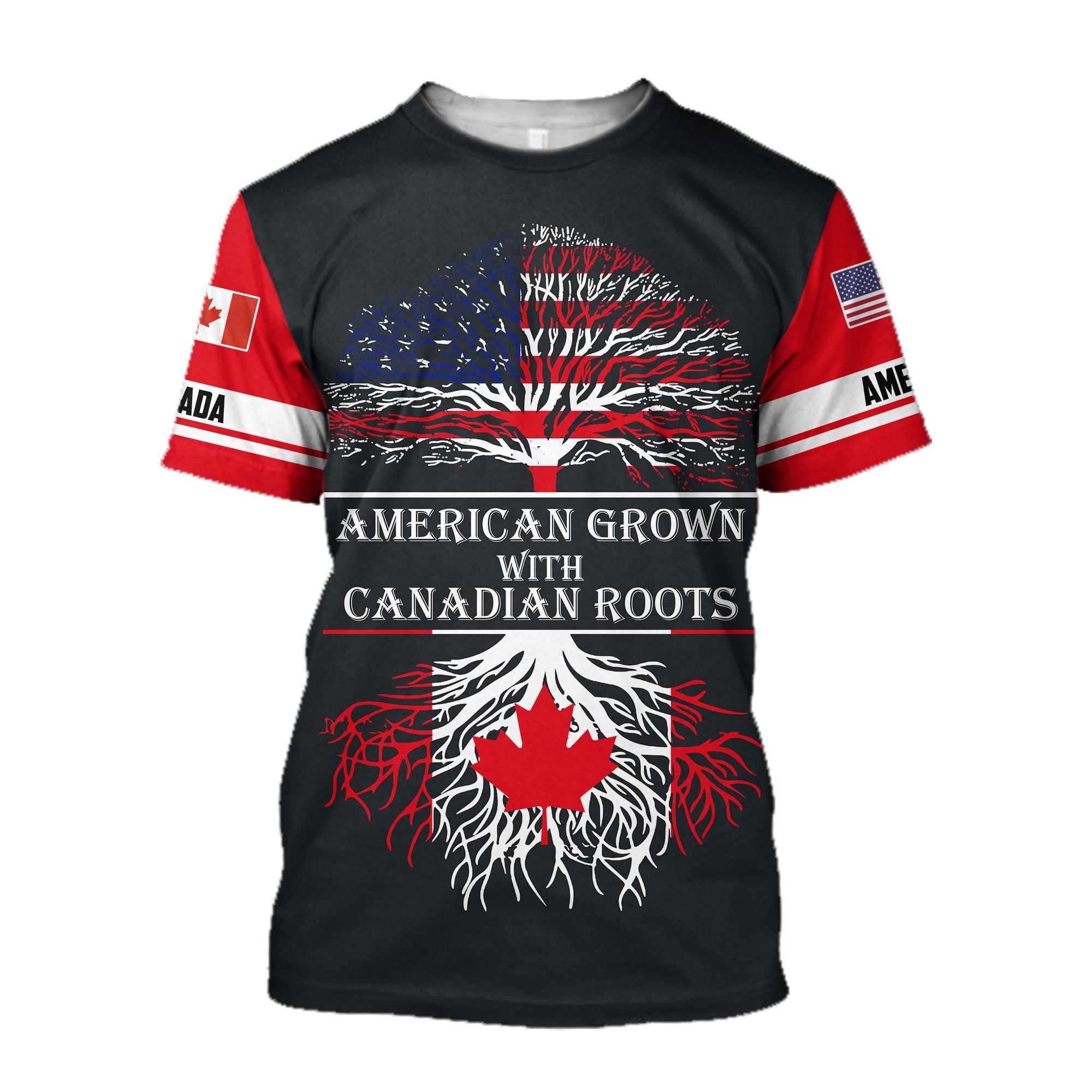 เสื้อยืดพิมพ์ลาย3D ธงชาติแคนาด - Street Fashion Canada บทวิจารณ์และราคา
