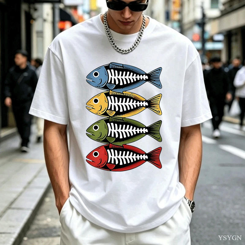 เสื้อยืดผ้าฝ้ายผู้ชาย ลายกราฟิ - Street Fashion For Short Guys บทวิจารณ์และราคา