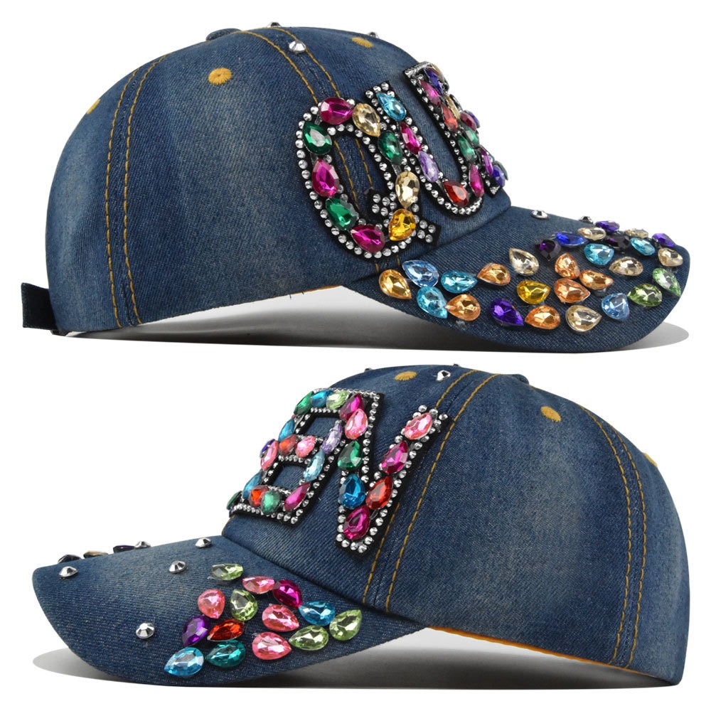 Queen Rhinestone DENIM เบสบอลห - Queen Street Fashion บทวิจารณ์และราคา