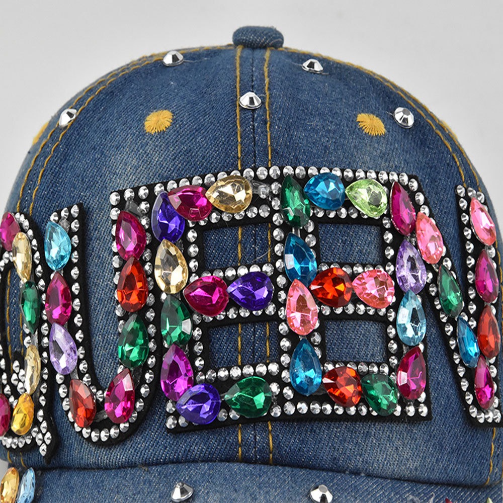 Queen Rhinestone DENIM เบสบอลห - Queen Street Fashion บทวิจารณ์และราคา